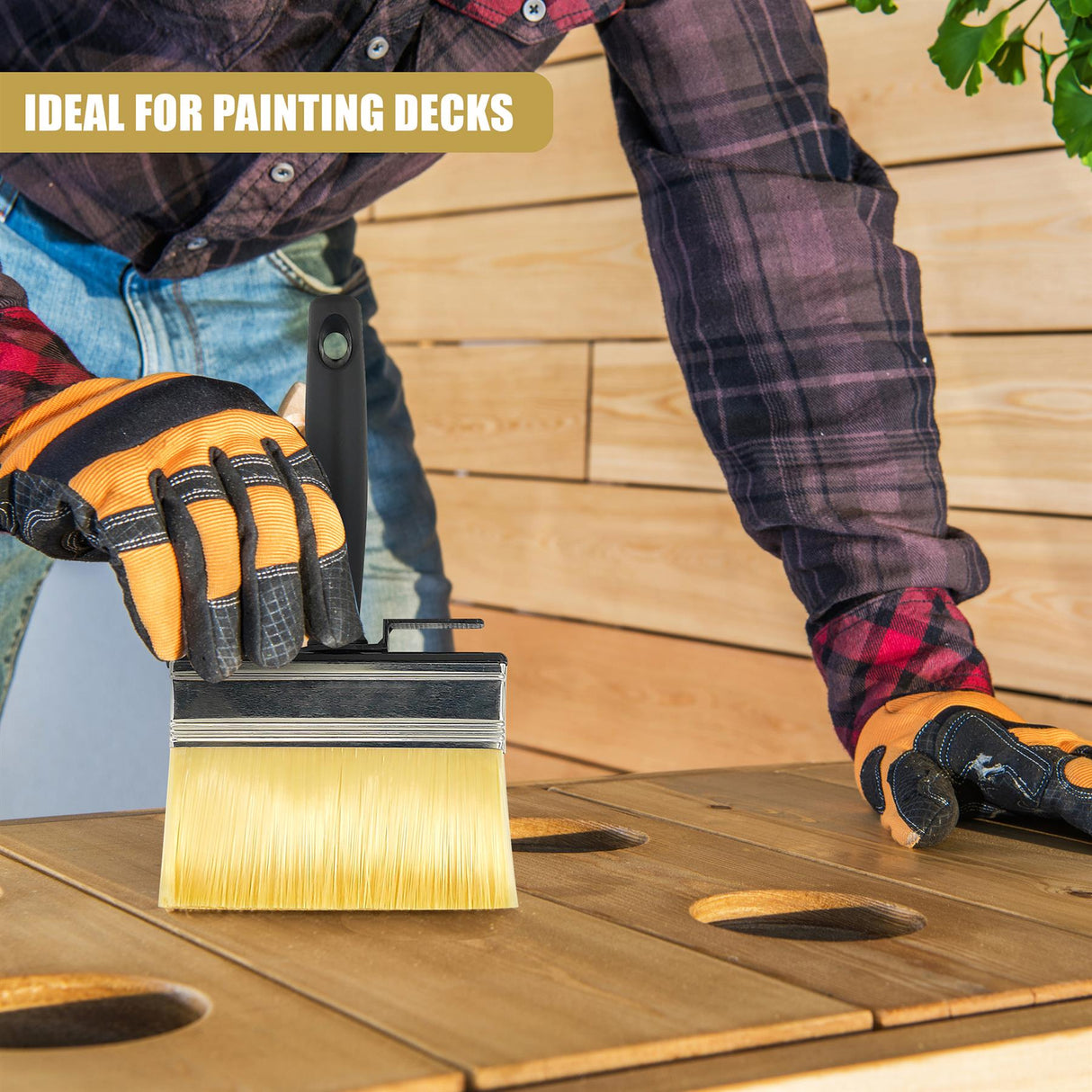 Shed & Fence Paint Brush With a Clip by GEEZY - UKBuyZone