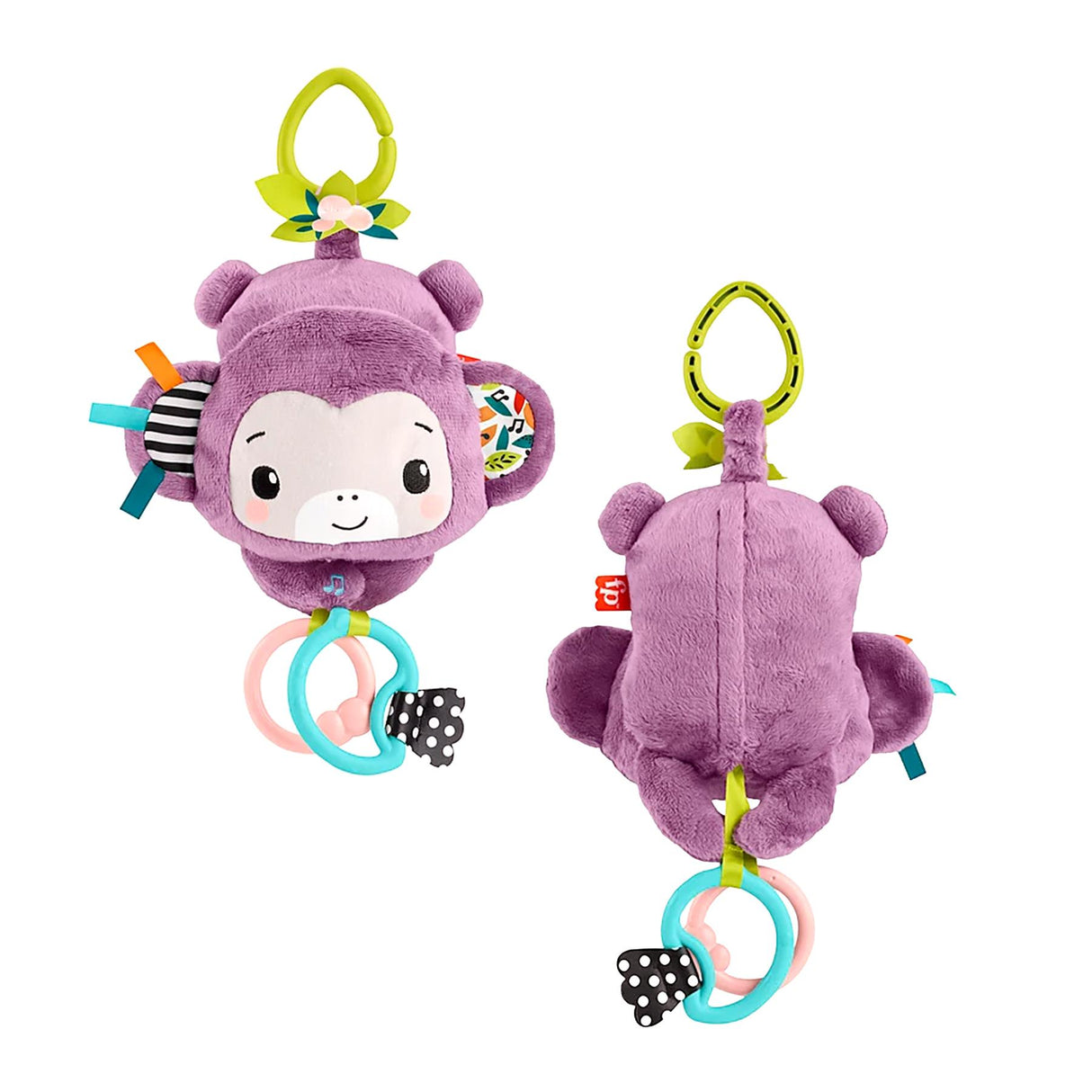 Fisher-Price Sing & Go Purple Monkey Stroller Toy