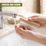 Wooden Double Sided Nail Brushes with Firm Bristles
