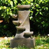 Cascading Water Feature Outdoor With LED by GEEZY - UKBuyZone