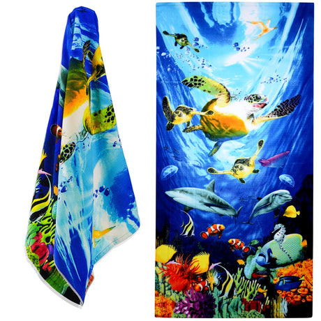 Ocean Turtles Design Large Towel by GEEZY - UKBuyZone