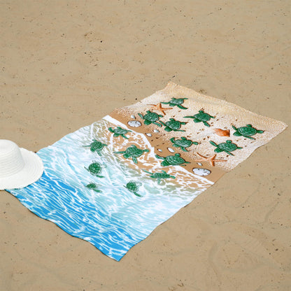 Turtles Design Large Towel by Geezy - UKBuyZone