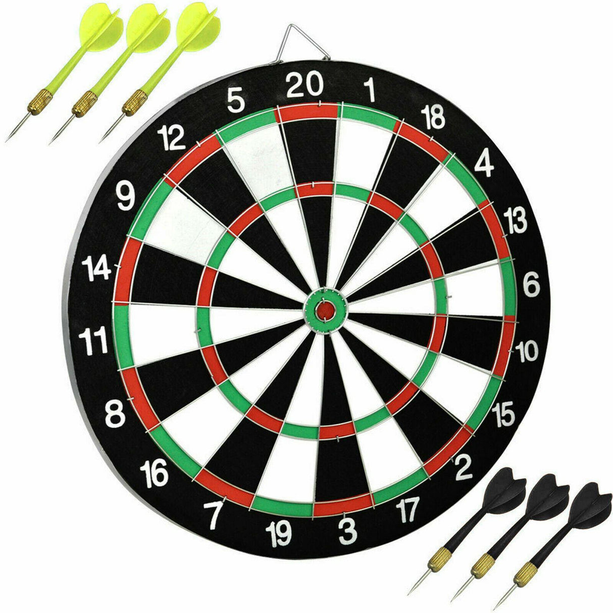 Double-Sided Dartboard with 6 Darts by The Magic Toy Shop - UKBuyZone