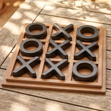 Wooden Noughts and Crosses Game