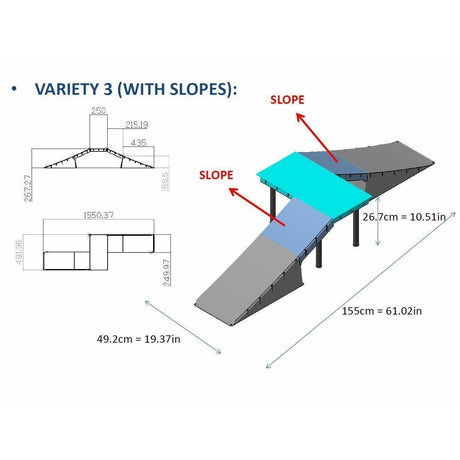 GEEZY Multi-Functional 6-in-1 Ramp Set