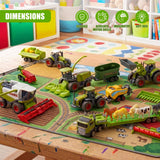 23 Piece Die Cast Farm Tractor & Animals Play Set
