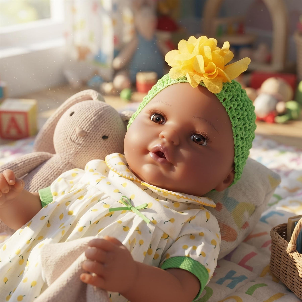 BiBi Black Doll Reborn Ethnic Girl "Dahlia" (50 cm / 20")
