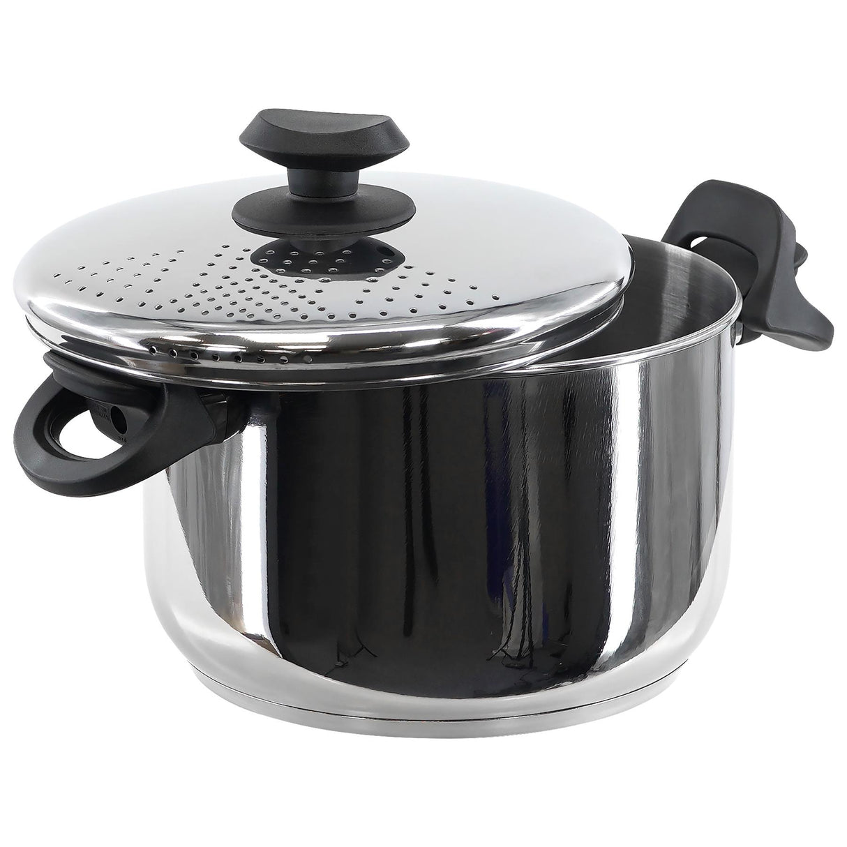 Stainless Steel Pasta Pot With Locking Strainer Lid