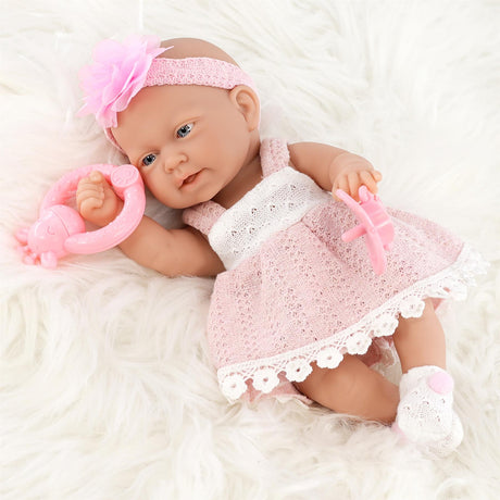 10" Baby Doll Play Set with Dummy and Rattle by BiBi Doll - UKBuyZone