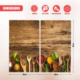 Glass Cutting Boards with Spice Design