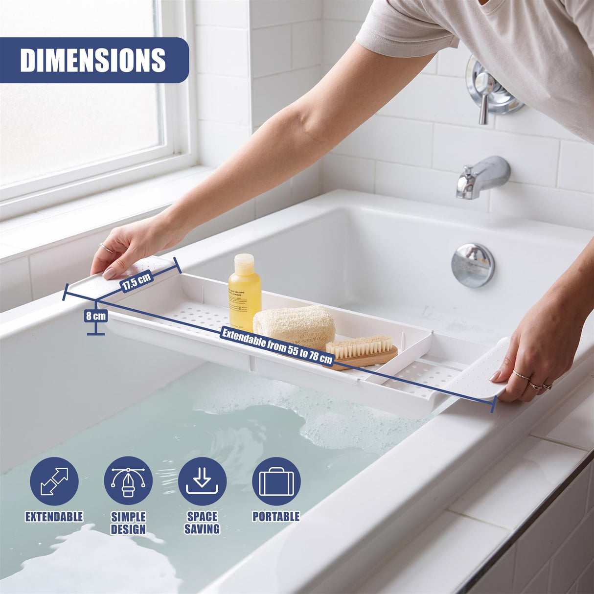 Extendable Bath Tray