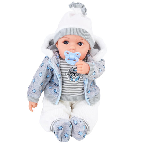 Grey Bibi Baby Doll + Extra Outfit by BiBi Doll - UKBuyZone