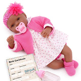 BiBi Black Doll Reborn Ethnic "Blossom" (50 cm / 20")
