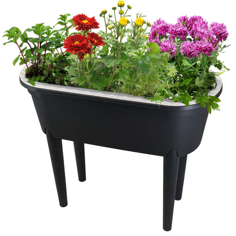 GEEZY Large Black Raised Garden Bed Planter With Lid and Legs Greenhouse Growing Table - The Magic Toy Shop