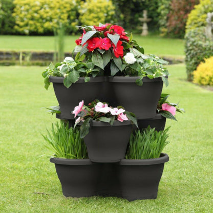 Stackable Vertical Garden Flower Pot Strawberry Planter by GEEZY - UKBuyZone