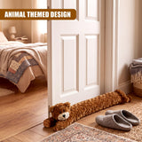 Novelty Draught Excluder for Doors Brown Cat Design