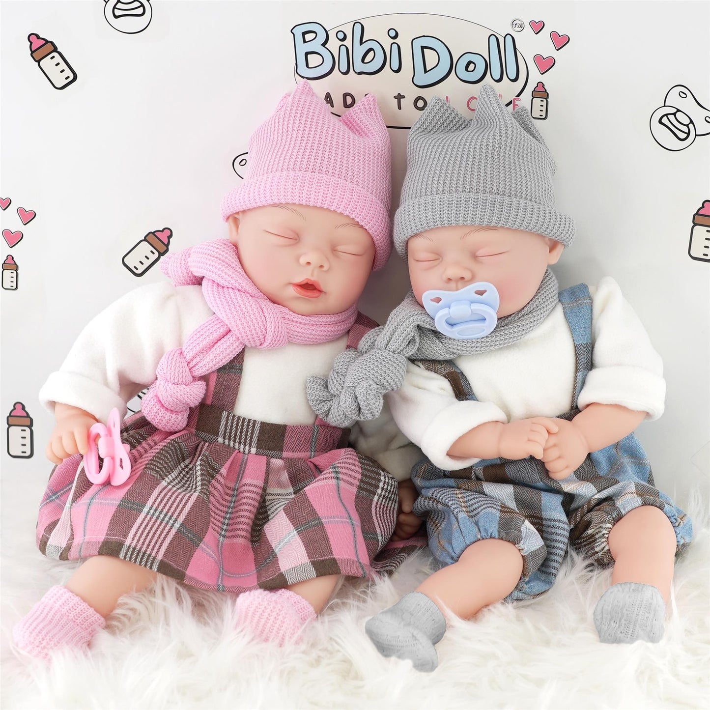 BiBi Baby Doll - Pink Tartan (45 cm / 18") by BiBi Doll - UKBuyZone