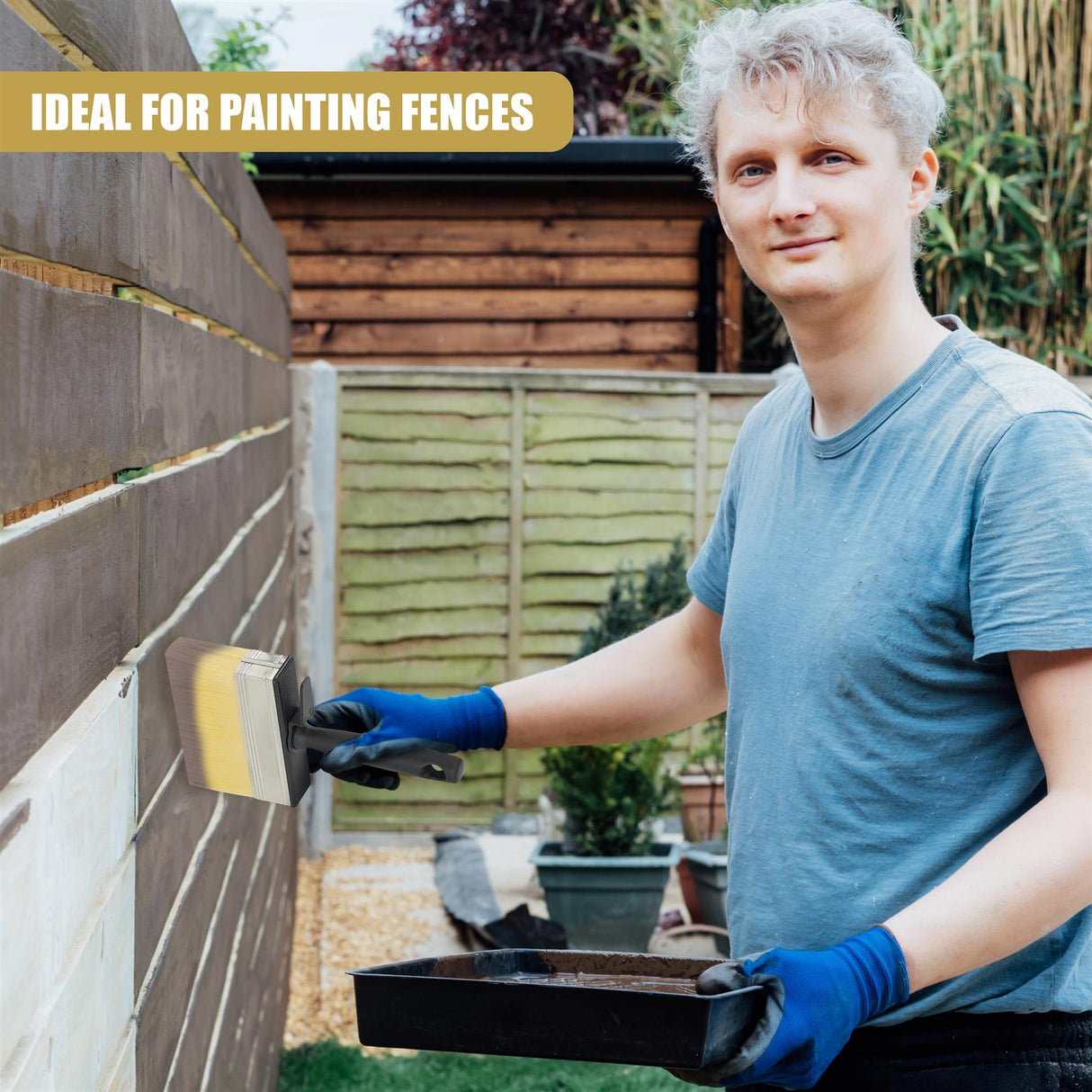 Shed & Fence Paint Brush With a Clip by GEEZY - UKBuyZone