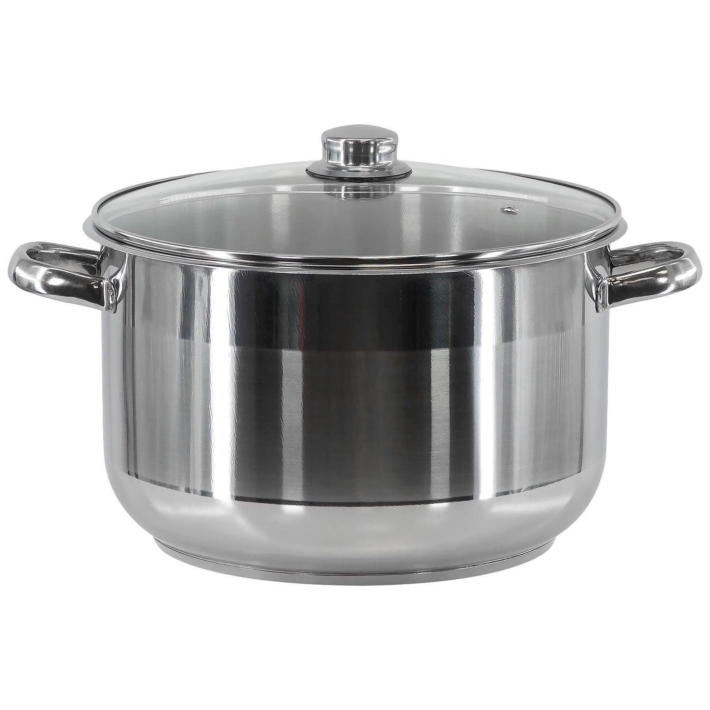 Induction Stockpot With Glass Lid - 14 ltr by GEEZY - UKBuyZone