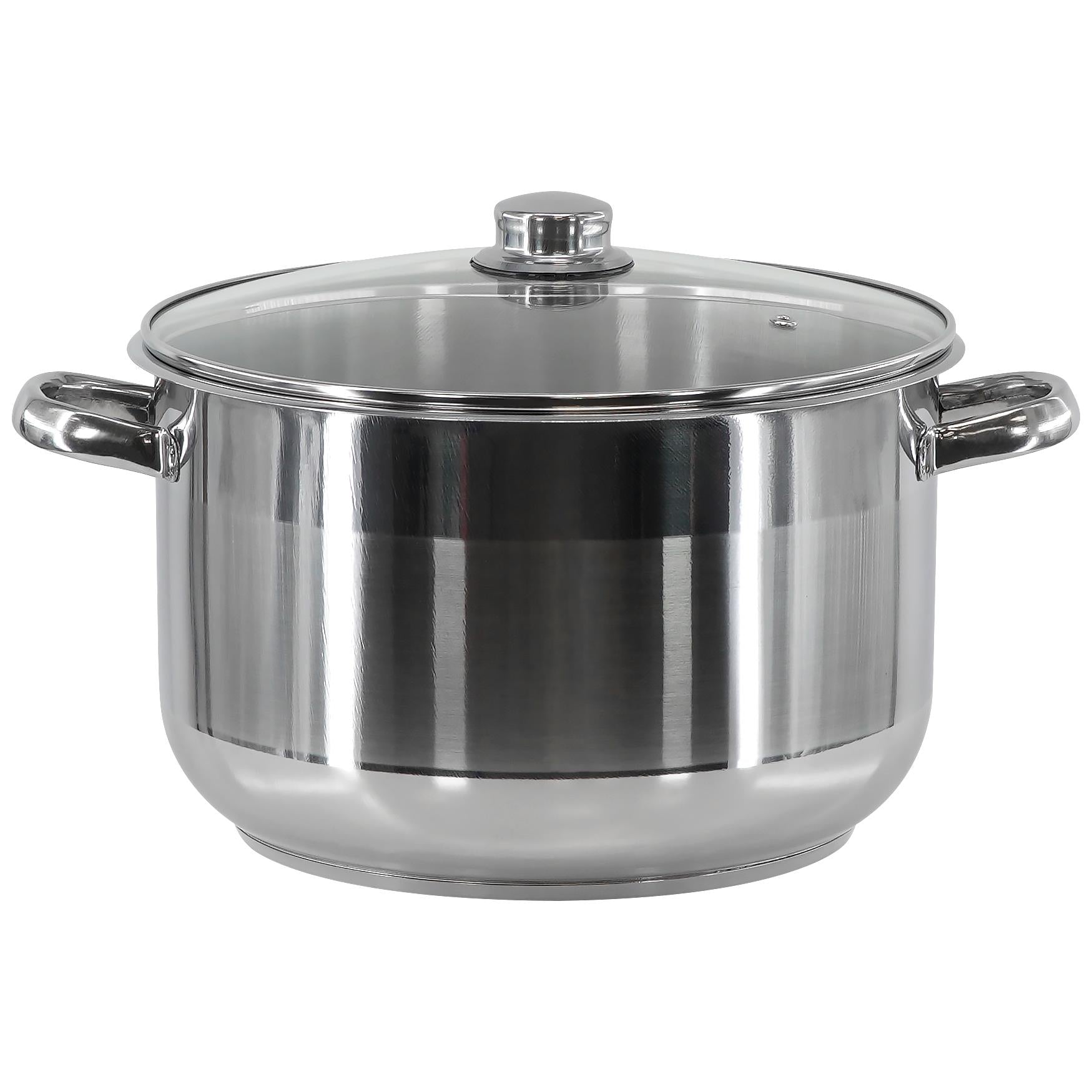 Induction Stockpot With Glass Lid - 14 ltr by GEEZY - UKBuyZone