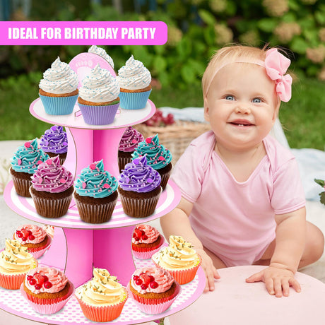 3 Tier Cardboard Cupcake Stand by GEEZY - UKBuyZone