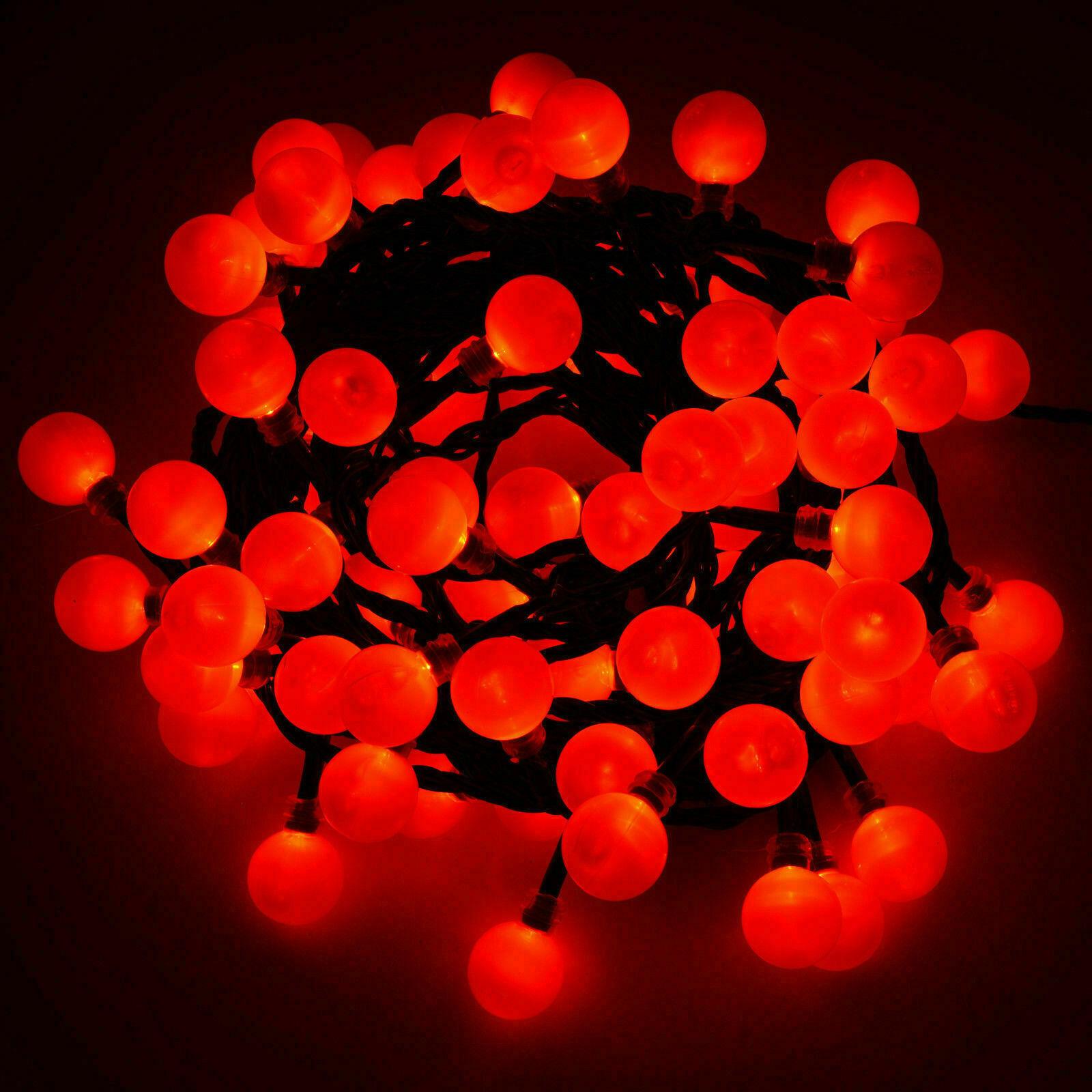200 Berry Christmas LED Lights Red by Geezy - UKBuyZone