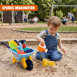 Children Sand and Water Beach Toys Mill, Wheelbarrow Accessories Playset
