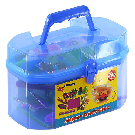 Blue Kids Super Craft Carry Case by The Magic Toy Shop - UKBuyZone