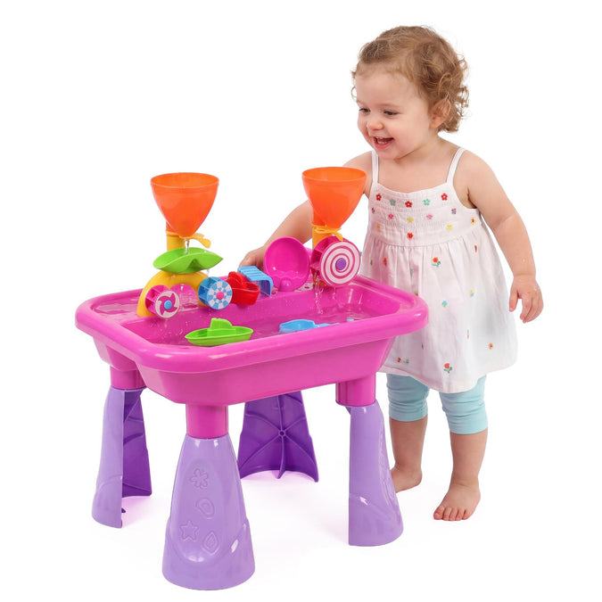 Pink Sand and Water Table Garden Sandpit Play Set - UKBuyZone