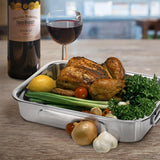 Set Of 3 Stainless Steel Roasting Trays