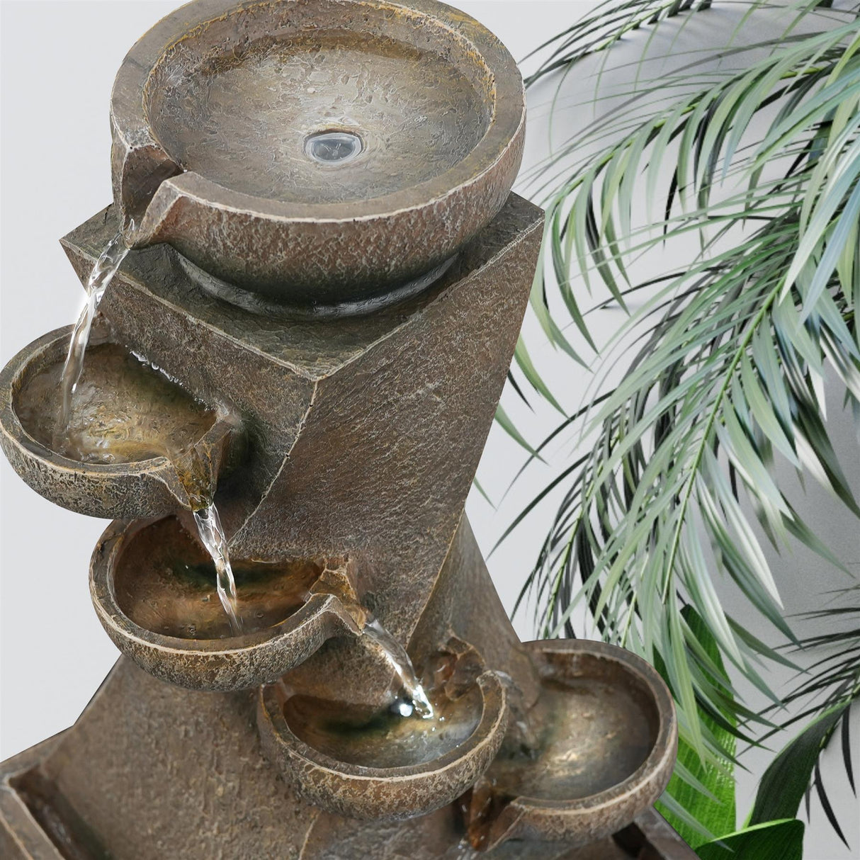 Cascading Water Feature Outdoor With LED by GEEZY - UKBuyZone