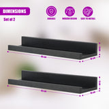 Black Shelf 45 cm Pack 2
