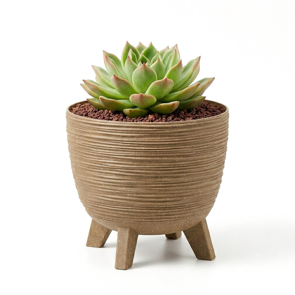 Brown Flower Pot with Legs, 23.6 cm