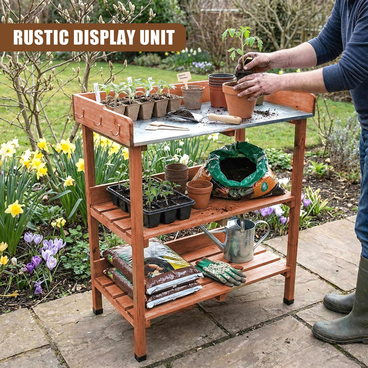 Wooden Potting Bench