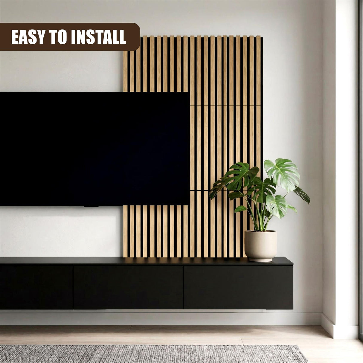 Set of 4 Wall Panels, 60 x 30 cm