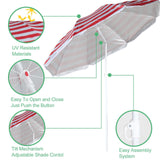 Red Striped Parasol