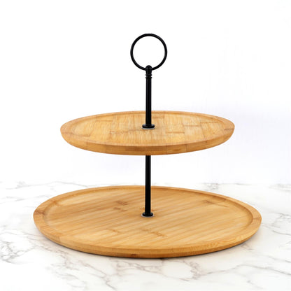 2 Tier Wooden Serving Stand by Geezy - UKBuyZone