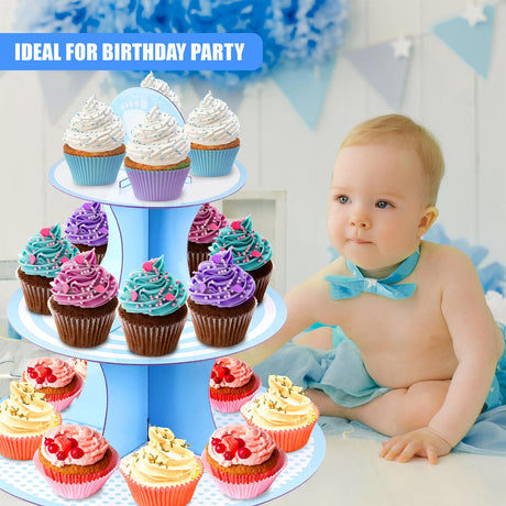 3 Tier Cardboard Cupcake Stand by GEEZY - UKBuyZone