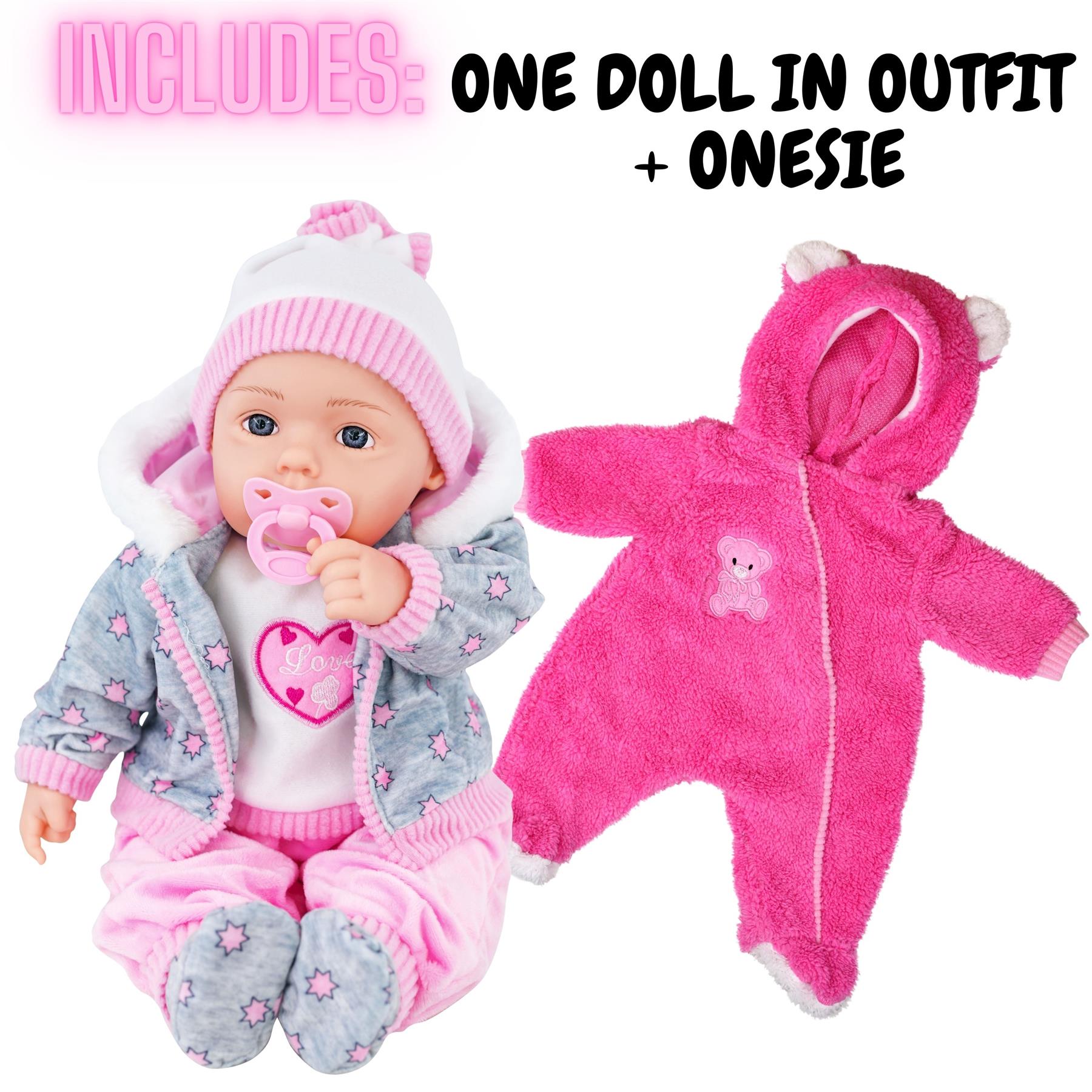 Pink Bibi Baby Doll + Extra Outfit by The Magic Toy Shop - UKBuyZone