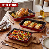 Set of 3 Non-Stick Roasting Trays