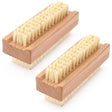 GEEZY Double Sided Wooden Nail Scrubbing Brushes