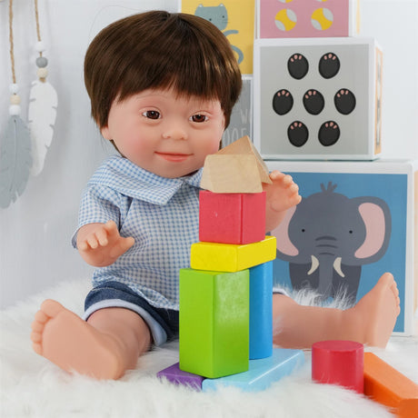 BiBi Doll Down Syndrome Boy - Brown Hair (36 cm / 14") by BiBi Doll - UKBuyZone