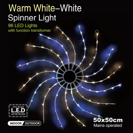 Christmas LED Light Spinner Silhouette Warm White by GEEZY - UKBuyZone