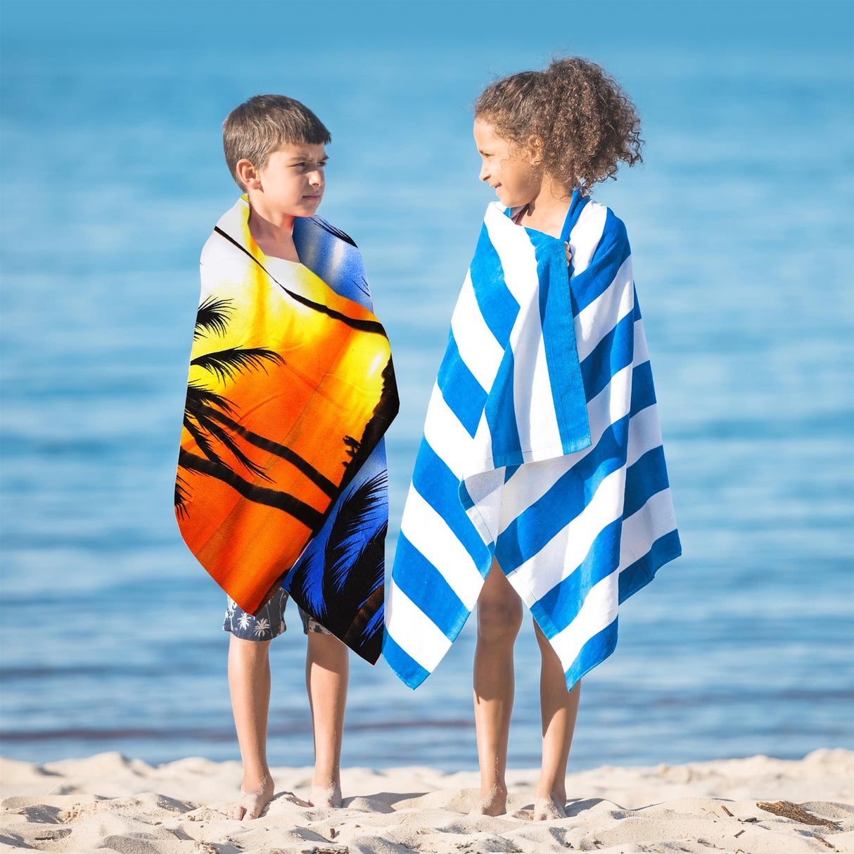 Beach Bath Towel Sunrise Design Microfibre Towel
