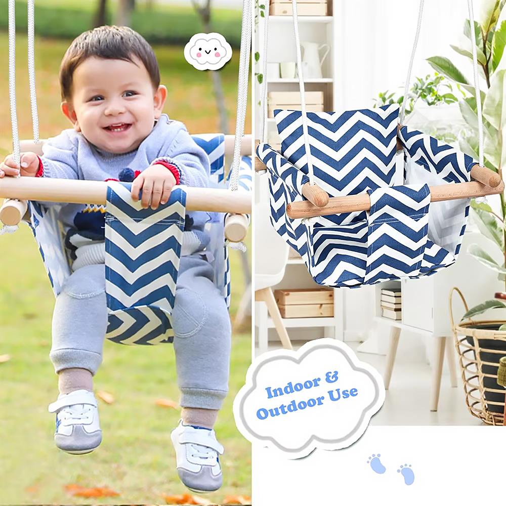 Blue Chevron Baby Romper - Indoor & Outdoor Use - UKBuyZone