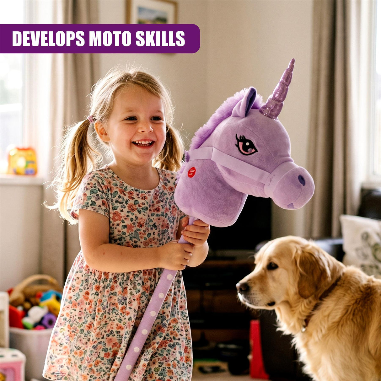 Unicorn Hobby Horse - Lilac