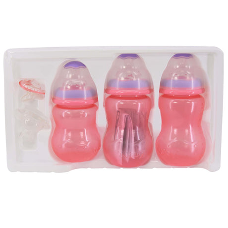 Nuby Newborn Bottles & Soother Set - Pink by NUBY - UKBuyZone