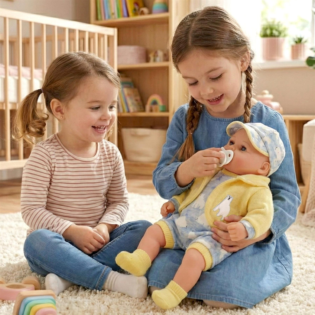 Baby Doll With Dummy & Sounds Yellow