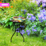 Round Side Mosaic Table With Sunflower Design by Geezy - UKBuyZone