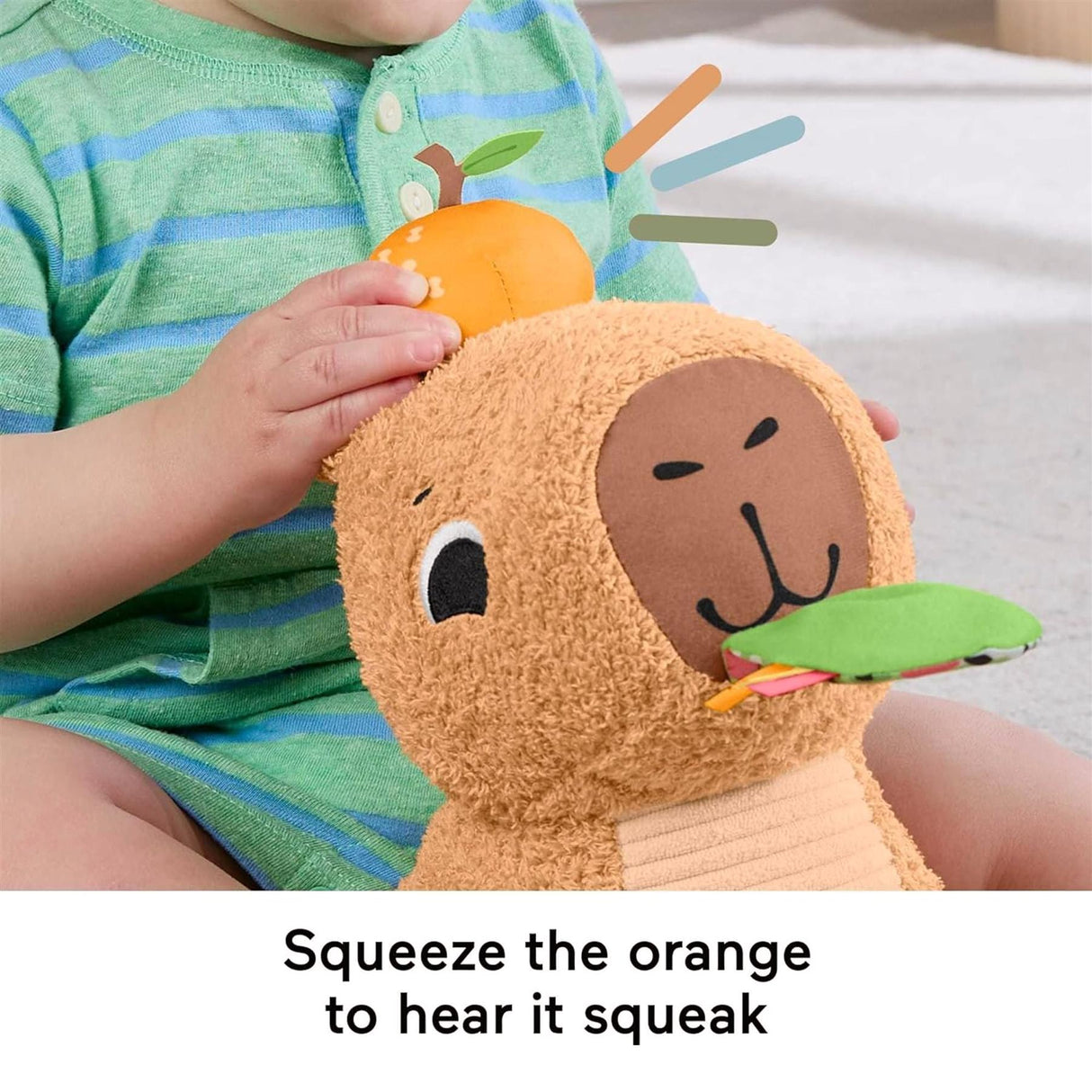 Fisher-Price Snuggly Snacky Capybara Sensory Plush
